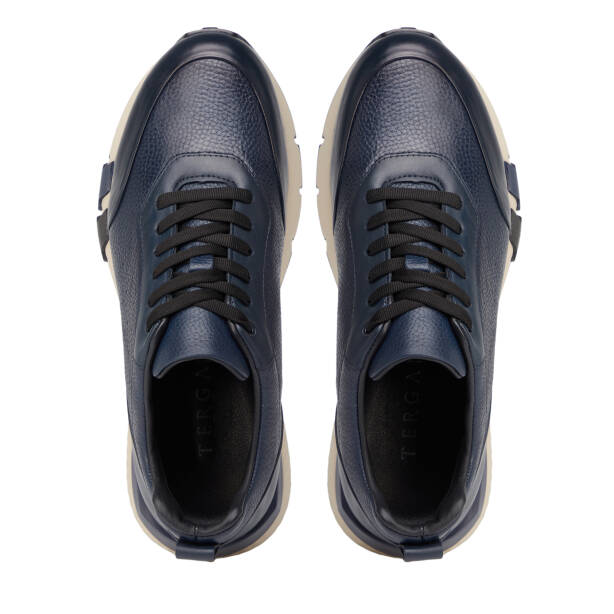 Lacivert Hakiki Deri Erkek Sneaker - E26S1AY57818-A31 - 5