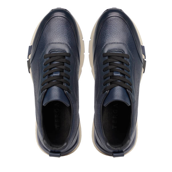 Lacivert Hakiki Deri Erkek Sneaker - E26S1AY57818-A31 - 5