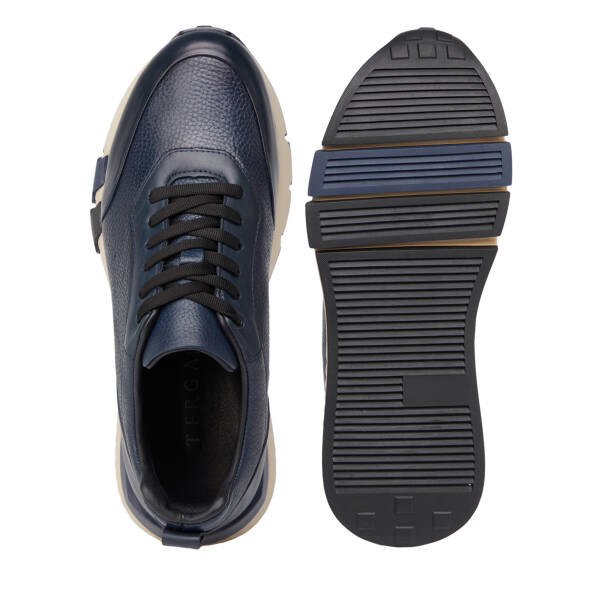 Lacivert Hakiki Deri Erkek Sneaker - E26S1AY57818-A31 - 6