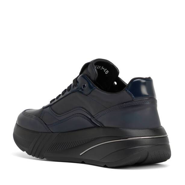 Lacivert Hakiki Deri Erkek Sneaker - E26S1AY57825-A31 - 4