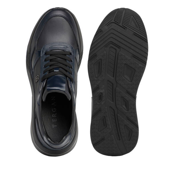 Lacivert Hakiki Deri Erkek Sneaker - E26S1AY57825-A31 - 5