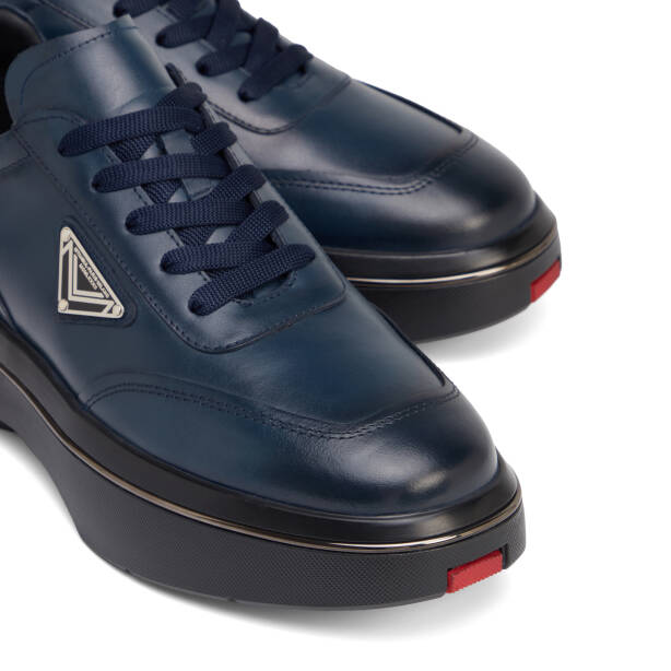 Lacivert Hakiki Deri Erkek Sneaker - E26S1AY57826-A31 - 3