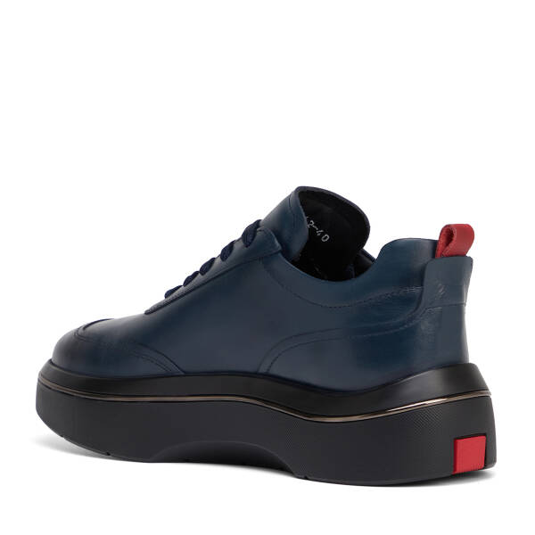 Lacivert Hakiki Deri Erkek Sneaker - E26S1AY57826-A31 - 4