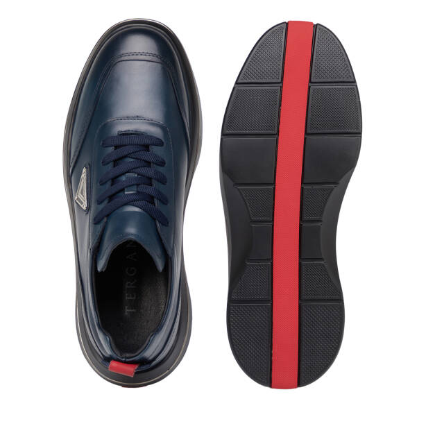 Lacivert Hakiki Deri Erkek Sneaker - E26S1AY57826-A31 - 6