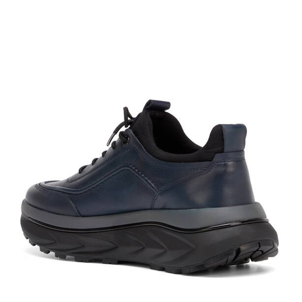 Lacivert Hakiki Deri Erkek Sneaker - E26S1AY57828-A31 - 3