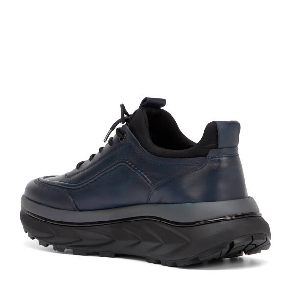 Lacivert Hakiki Deri Erkek Sneaker - E26S1AY57828-A31 - 3
