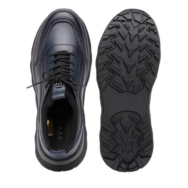Lacivert Hakiki Deri Erkek Sneaker - E26S1AY57828-A31 - 5