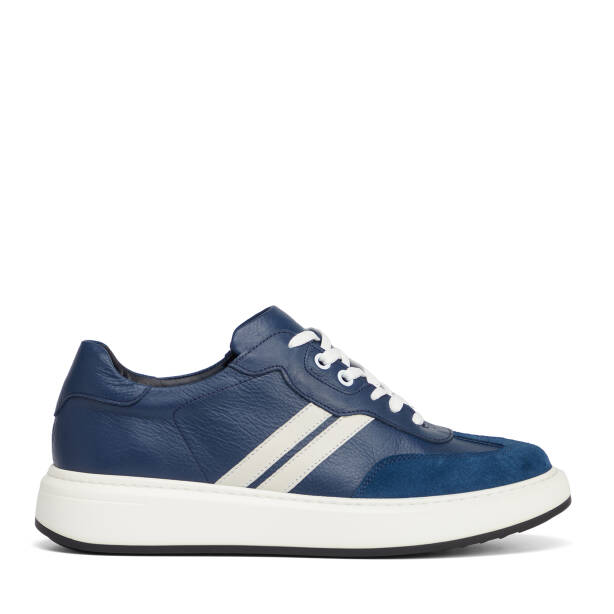 Lacivert Hakiki Deri Erkek Sneaker - E26S1AY57841-A31 