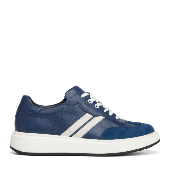 Lacivert Hakiki Deri Erkek Sneaker - E26S1AY57841-A31 - 1