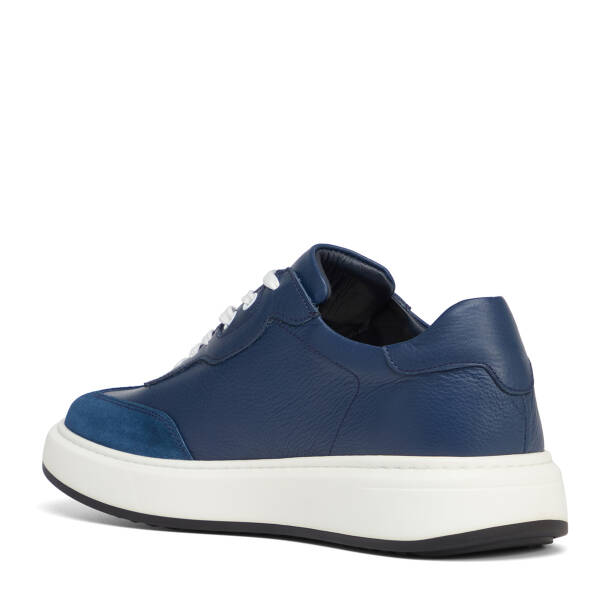 Lacivert Hakiki Deri Erkek Sneaker - E26S1AY57841-A31 - 4