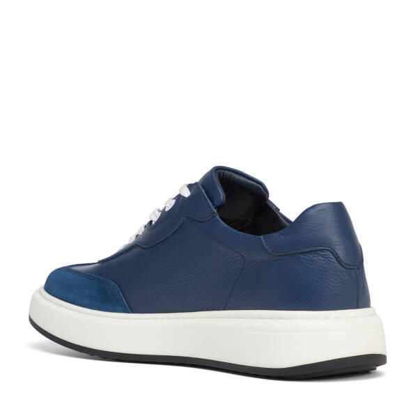 Lacivert Hakiki Deri Erkek Sneaker - E26S1AY57841-A31 - 4