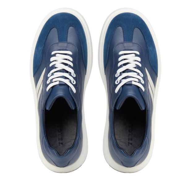 Lacivert Hakiki Deri Erkek Sneaker - E26S1AY57841-A31 - 5