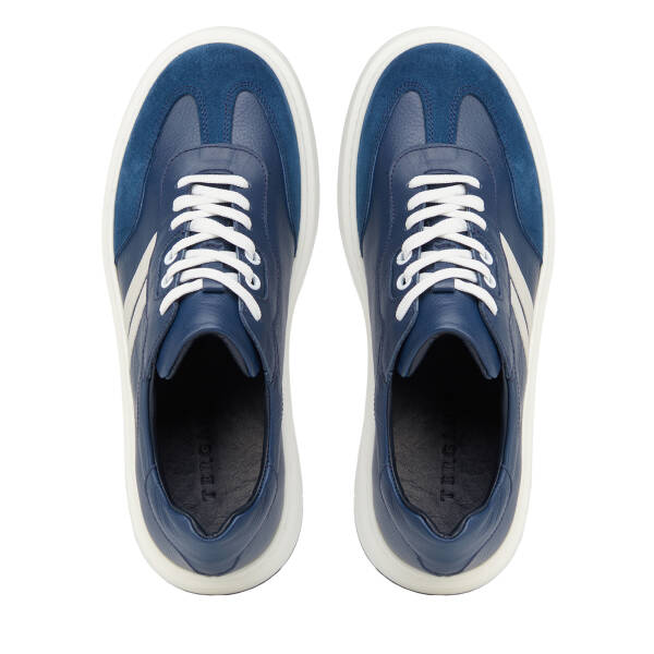 Lacivert Hakiki Deri Erkek Sneaker - E26S1AY57841-A31 - 5