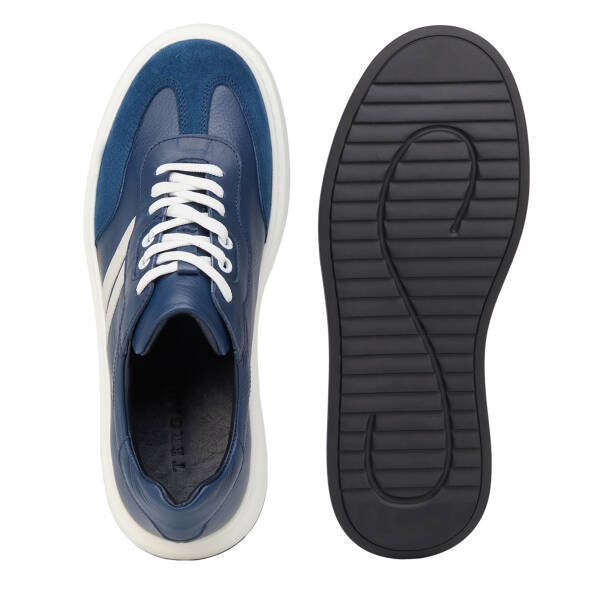 Lacivert Hakiki Deri Erkek Sneaker - E26S1AY57841-A31 - 6