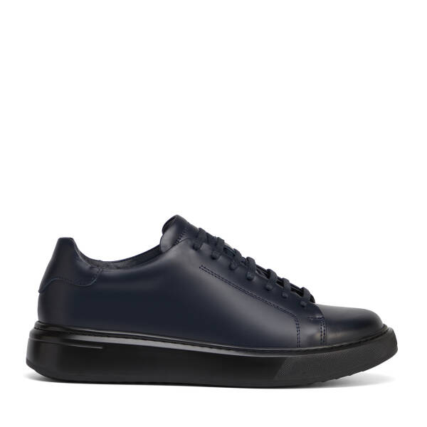 Lacivert Hakiki Deri Erkek Sneaker - E26S1AY57842-A31 - 1