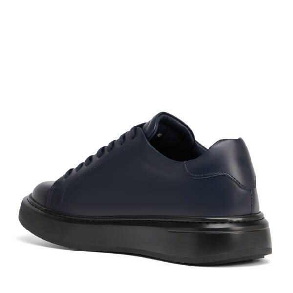 Lacivert Hakiki Deri Erkek Sneaker - E26S1AY57842-A31 - 4