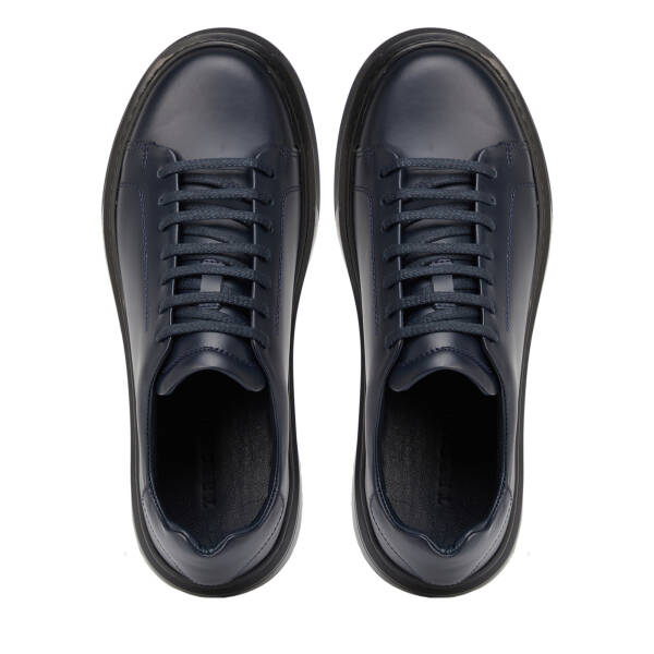 Lacivert Hakiki Deri Erkek Sneaker - E26S1AY57842-A31 - 5