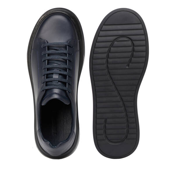 Lacivert Hakiki Deri Erkek Sneaker - E26S1AY57842-A31 - 6