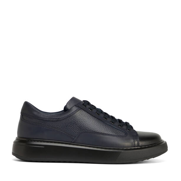 Lacivert Hakiki Deri Erkek Sneaker - E26S1AY57843-A31 - 1