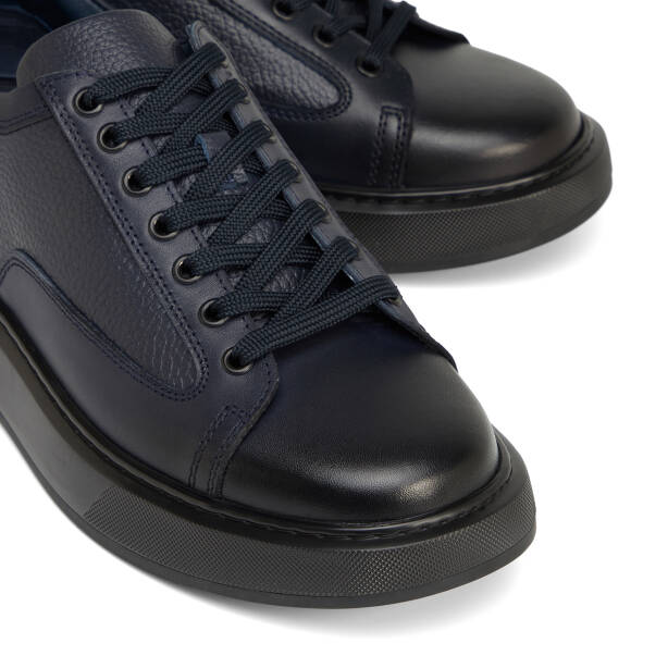 Lacivert Hakiki Deri Erkek Sneaker - E26S1AY57843-A31 - 3