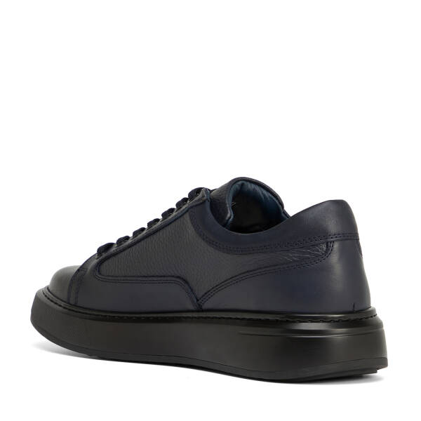 Lacivert Hakiki Deri Erkek Sneaker - E26S1AY57843-A31 - 4