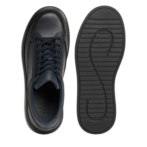 Lacivert Hakiki Deri Erkek Sneaker - E26S1AY57843-A31 - 5