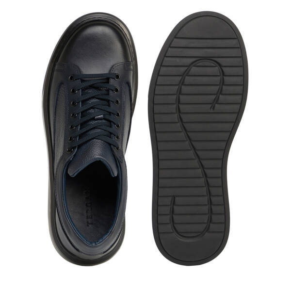 Lacivert Hakiki Deri Erkek Sneaker - E26S1AY57843-A31 - 5