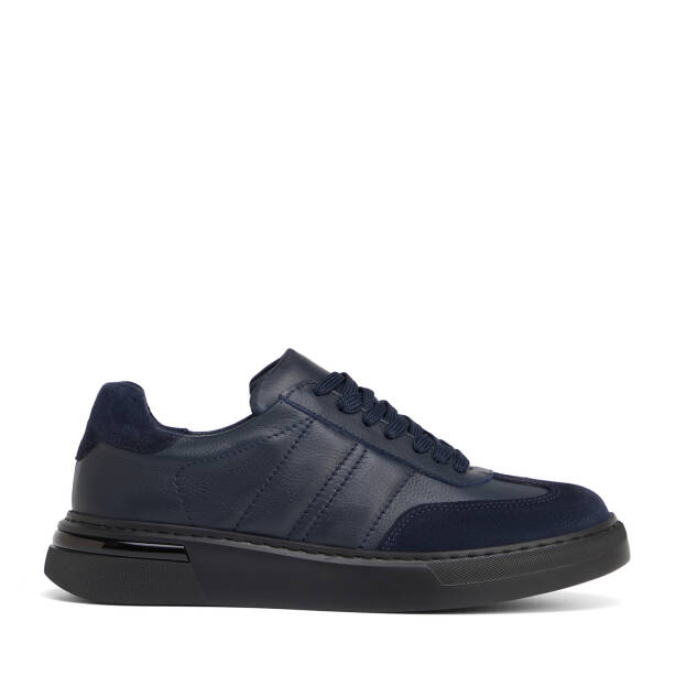 Lacivert Hakiki Deri Erkek Sneaker - E26S1AY57846-A31 - 1
