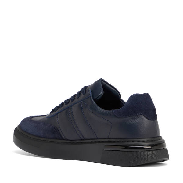 Lacivert Hakiki Deri Erkek Sneaker - E26S1AY57846-A31 - 4