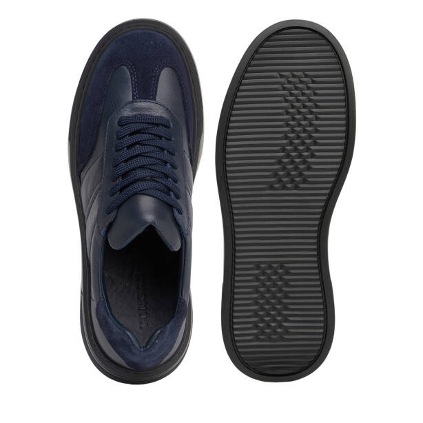 Lacivert Hakiki Deri Erkek Sneaker - E26S1AY57846-A31 - 5