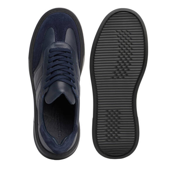 Lacivert Hakiki Deri Erkek Sneaker - E26S1AY57846-A31 - 5