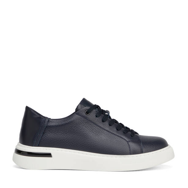 Lacivert Hakiki Deri Erkek Sneaker - E26S1AY57847-A38 