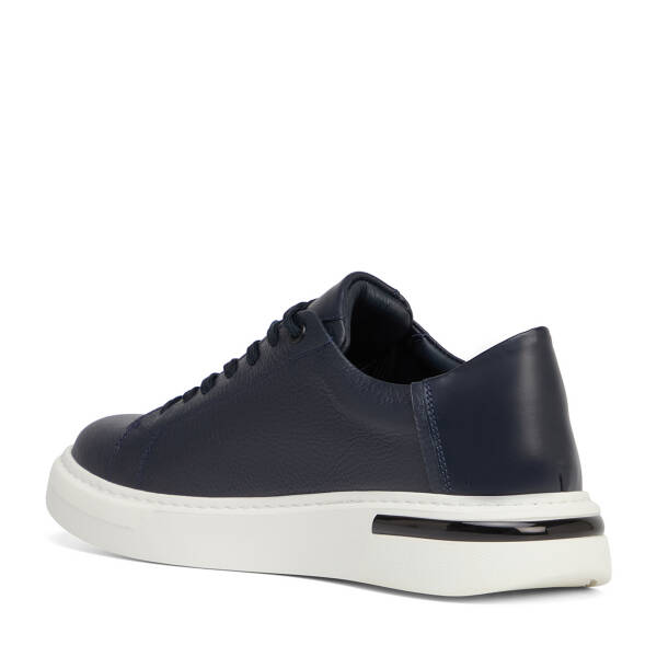 Lacivert Hakiki Deri Erkek Sneaker - E26S1AY57847-A38 - 4