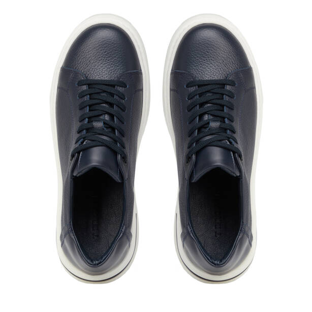 Lacivert Hakiki Deri Erkek Sneaker - E26S1AY57847-A38 - 5