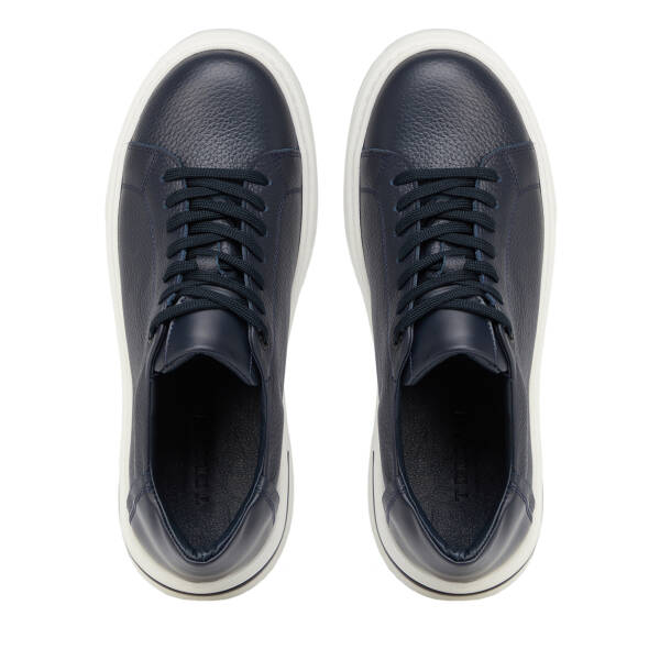 Lacivert Hakiki Deri Erkek Sneaker - E26S1AY57847-A38 - 5
