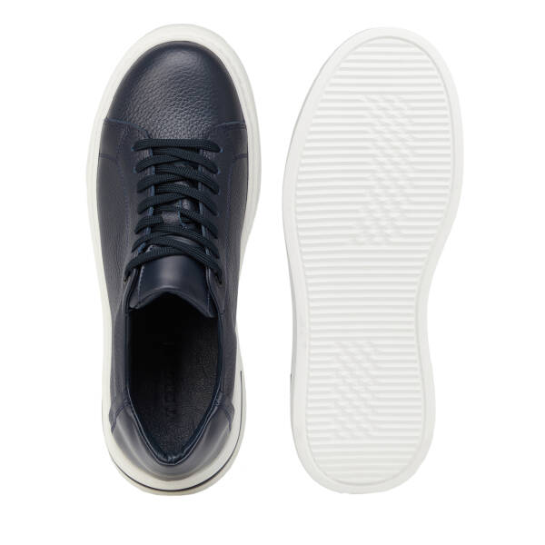 Lacivert Hakiki Deri Erkek Sneaker - E26S1AY57847-A38 - 6