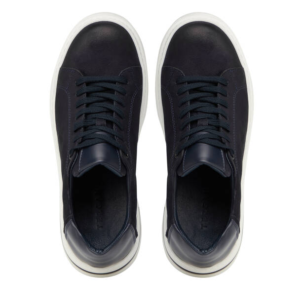 Lacivert Hakiki Deri Erkek Sneaker - E26S1AY57847-C39 - 5