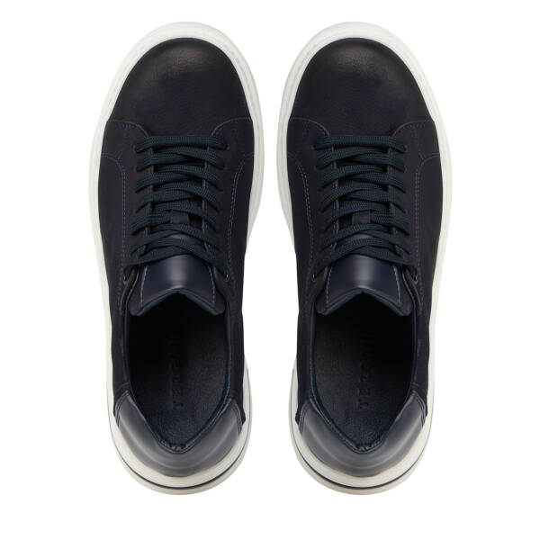 Lacivert Hakiki Deri Erkek Sneaker - E26S1AY57847-C39 - 5