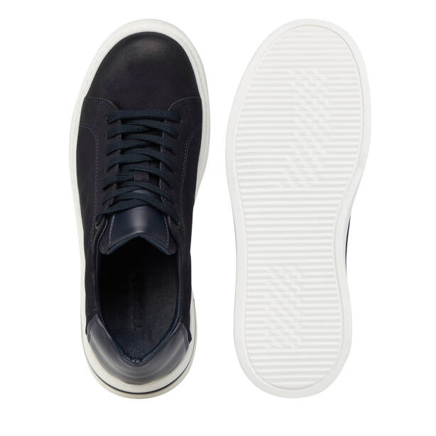 Lacivert Hakiki Deri Erkek Sneaker - E26S1AY57847-C39 - 6