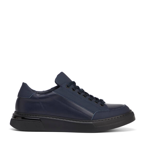 Lacivert Hakiki Deri Erkek Sneaker - E26S1AY57848-A31 - 1