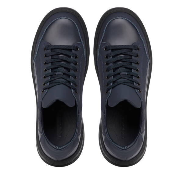 Lacivert Hakiki Deri Erkek Sneaker - E26S1AY57848-A31 - 5