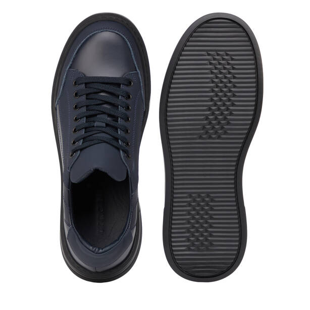Lacivert Hakiki Deri Erkek Sneaker - E26S1AY57848-A31 - 6