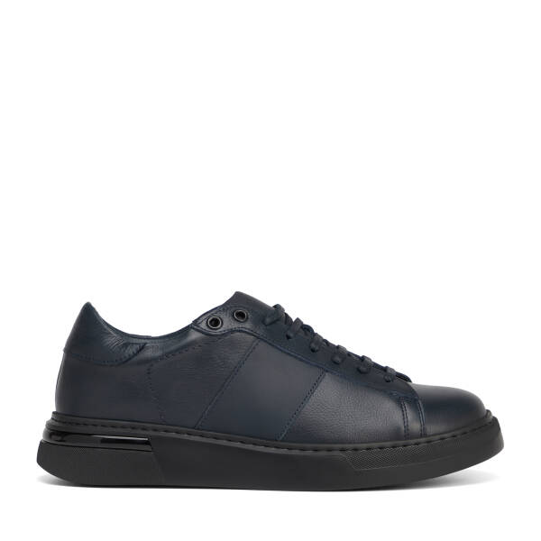 Lacivert Hakiki Deri Erkek Sneaker - E26S1AY57849-A31 - 1