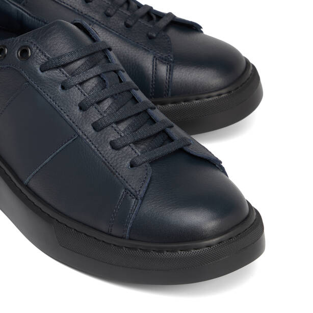 Lacivert Hakiki Deri Erkek Sneaker - E26S1AY57849-A31 - 3
