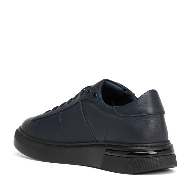 Lacivert Hakiki Deri Erkek Sneaker - E26S1AY57849-A31 - 4