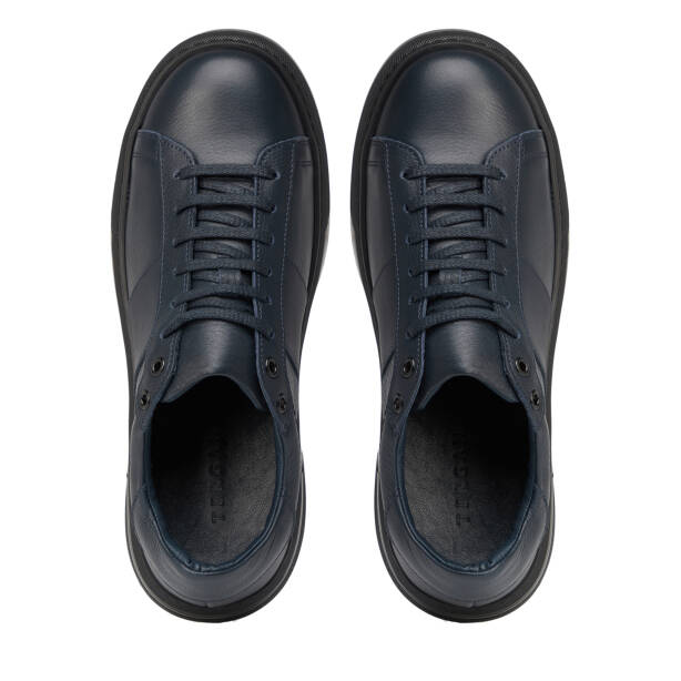 Lacivert Hakiki Deri Erkek Sneaker - E26S1AY57849-A31 - 5