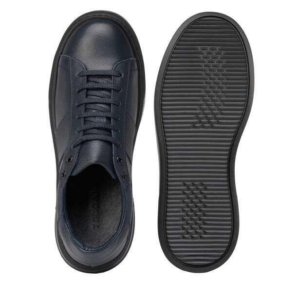 Lacivert Hakiki Deri Erkek Sneaker - E26S1AY57849-A31 - 6