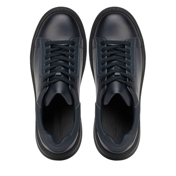 Lacivert Hakiki Deri Erkek Sneaker - E26S1AY57850-A31 - 5