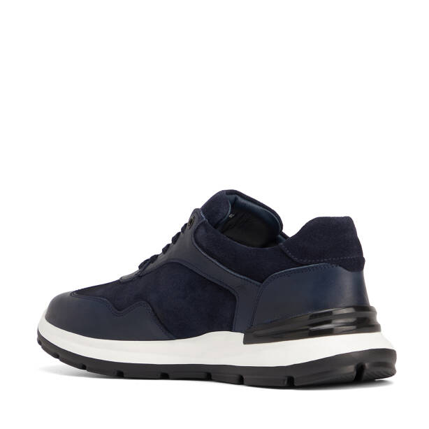 Lacivert Hakiki Deri Erkek Sneaker - E26S1AY57851-A31 - 4