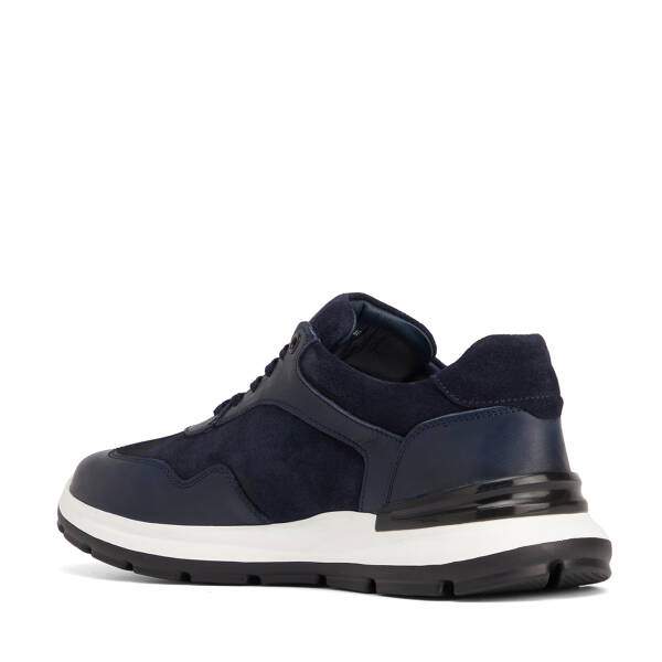 Lacivert Hakiki Deri Erkek Sneaker - E26S1AY57851-A31 - 4